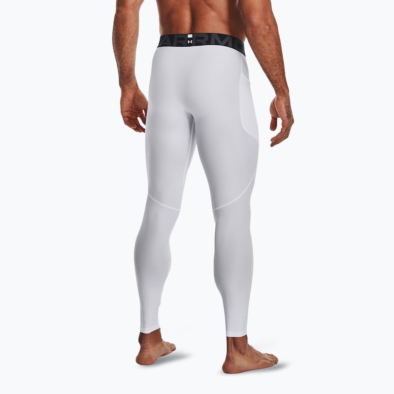 Pánske tréningové legíny Under Armour HeatGear white/black 3