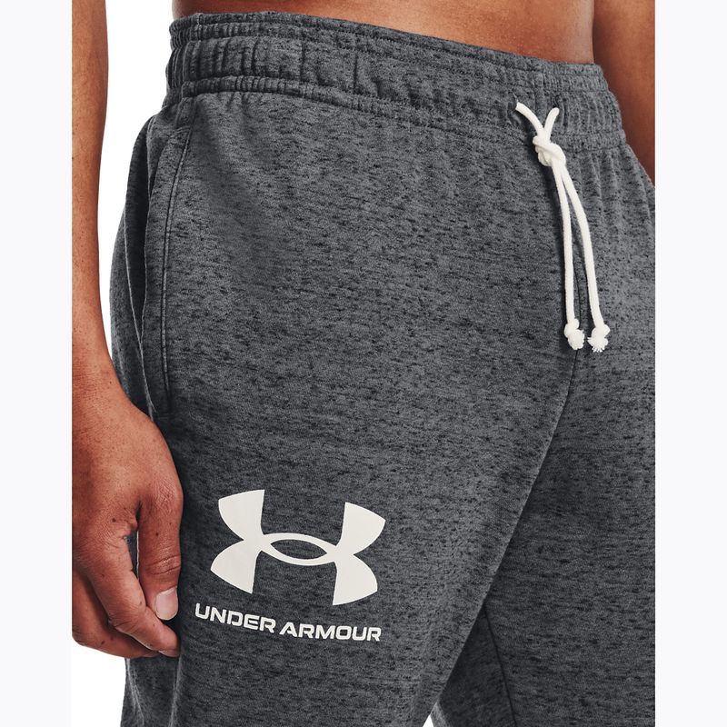 Pánske teplákové nohavice Under Armour Ua Rival Terry Jogger pitch gray light heather/onyx white 4