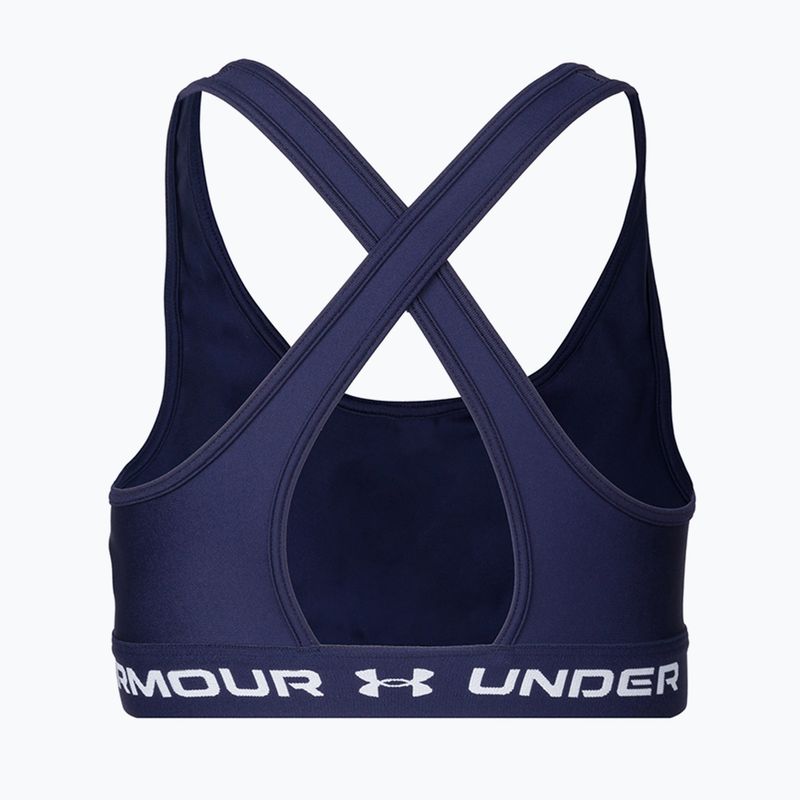 Under Armour Crossback Mid fitness podprsenka navy blue 1361034 2
