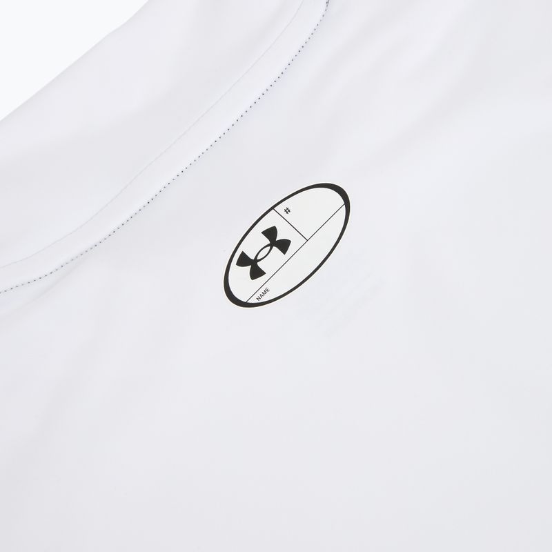 Pánske tréningové tričko Under Armour HG Armour Comp Mock SL castlerock/white 4
