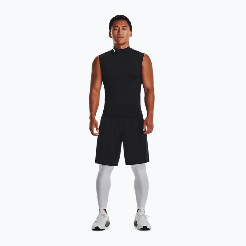 Pánske tréningové tričko Under Armour HG Armour Comp Mock black/white 2