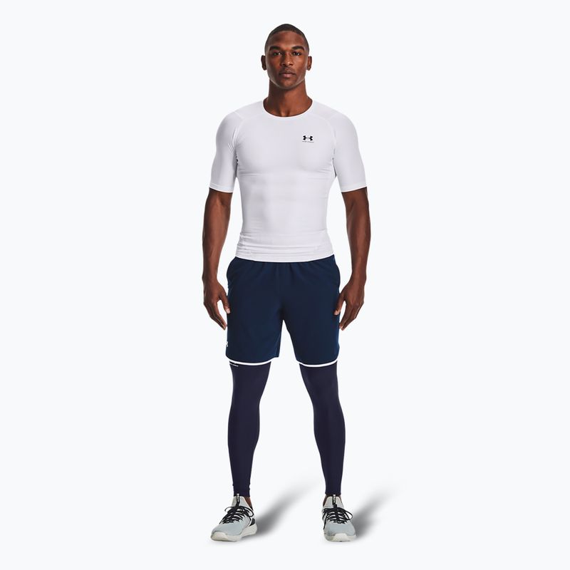 Pánske tréningové legíny Under Armour HeatGear midnight navy/white 2