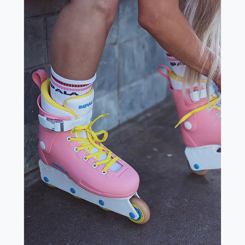 Dámske kolieskové korčule IMPALA Lightspeed Inline Skate pink yellow 7