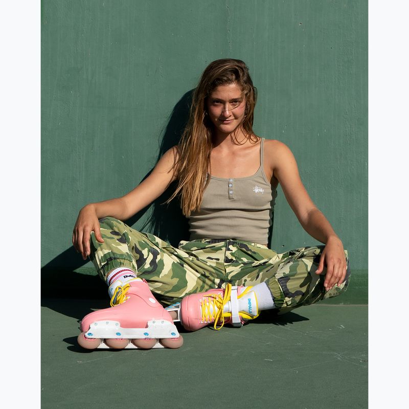 Dámske kolieskové korčule IMPALA Lightspeed Inline Skate pink yellow 9