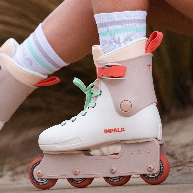Dámske inline korčule IMPALA Lightspeed white and beige IMPINLINE1 3