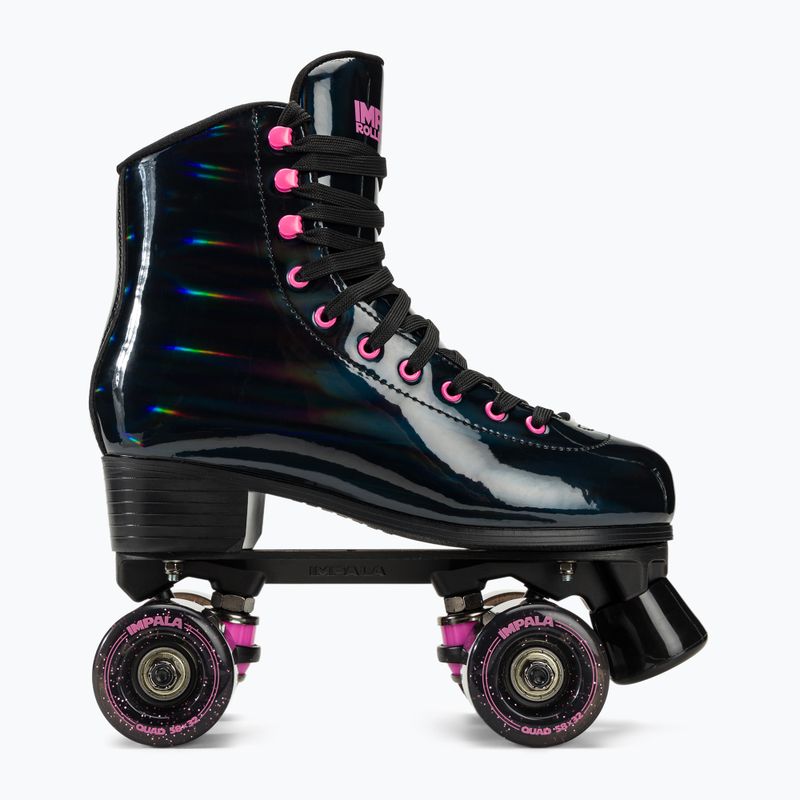 Dámske korčule IMPALA Quad Skate black holographic 2