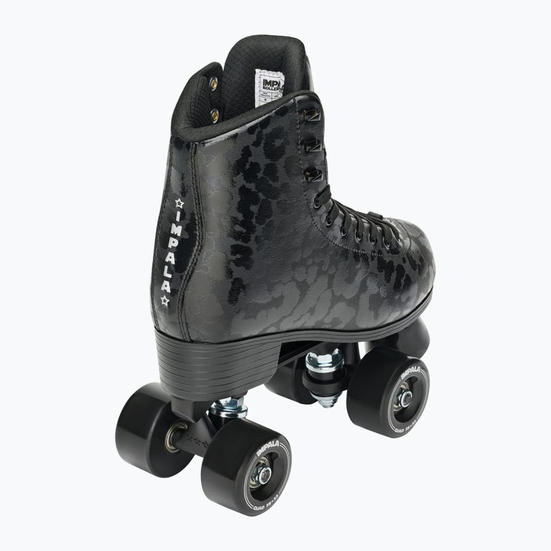 Dámske kolieskové korčule IMPALA Quad Skate black leopard 3