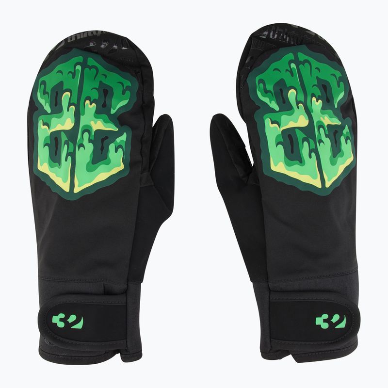 Pánske snowboardové rukavice ThirtyTwo Gateway Mitt black/green 2