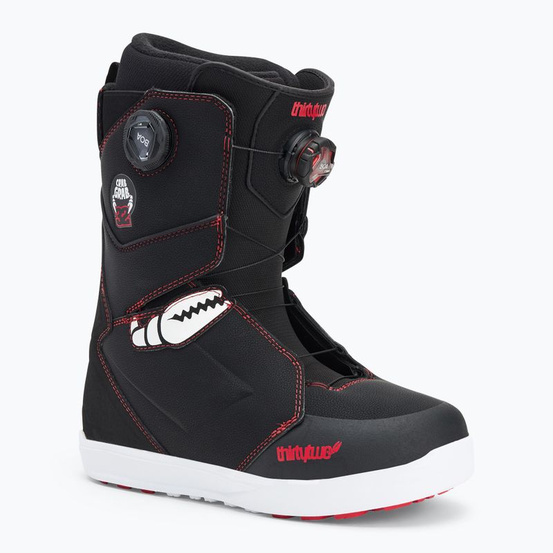 Pánske snowboardové topánky ThirtyTwo Lashed Double Boa Crab Grab '24 black/white/red