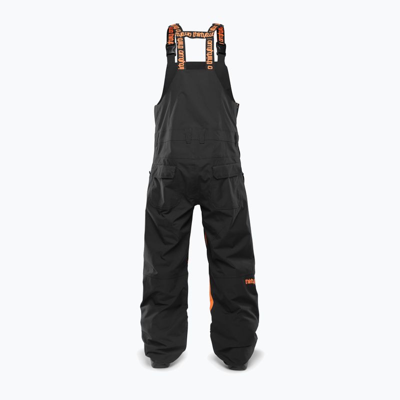 Pánske snowboardové nohavice ThirtyTwo Basement Bib black/orange 2