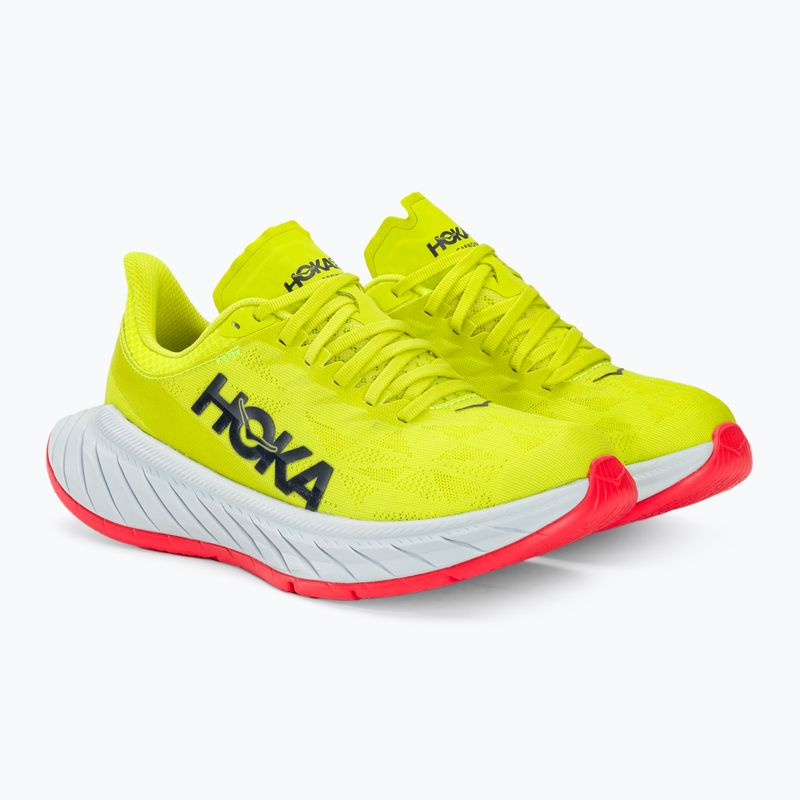Dámska bežecká obuv HOKA Carbon X 2 evening primrose/fiesta 5