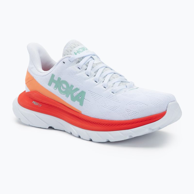 Dámska bežecká obuv HOKA Mach 4 white/fiesta