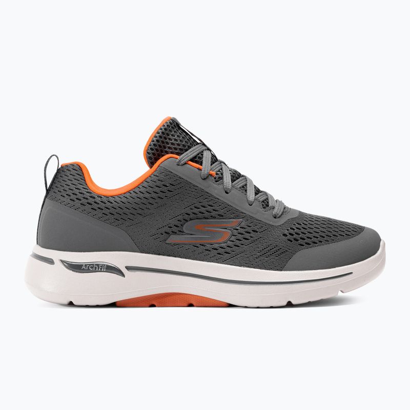 Pánske topánky SKECHERS Go Walk Arch Fit Idyllic charcoal/white/orange 2