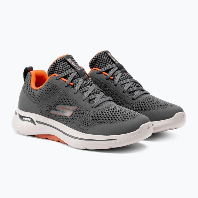 Pánske topánky SKECHERS Go Walk Arch Fit Idyllic charcoal/white/orange 4