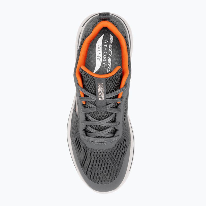 Pánske topánky SKECHERS Go Walk Arch Fit Idyllic charcoal/white/orange 6