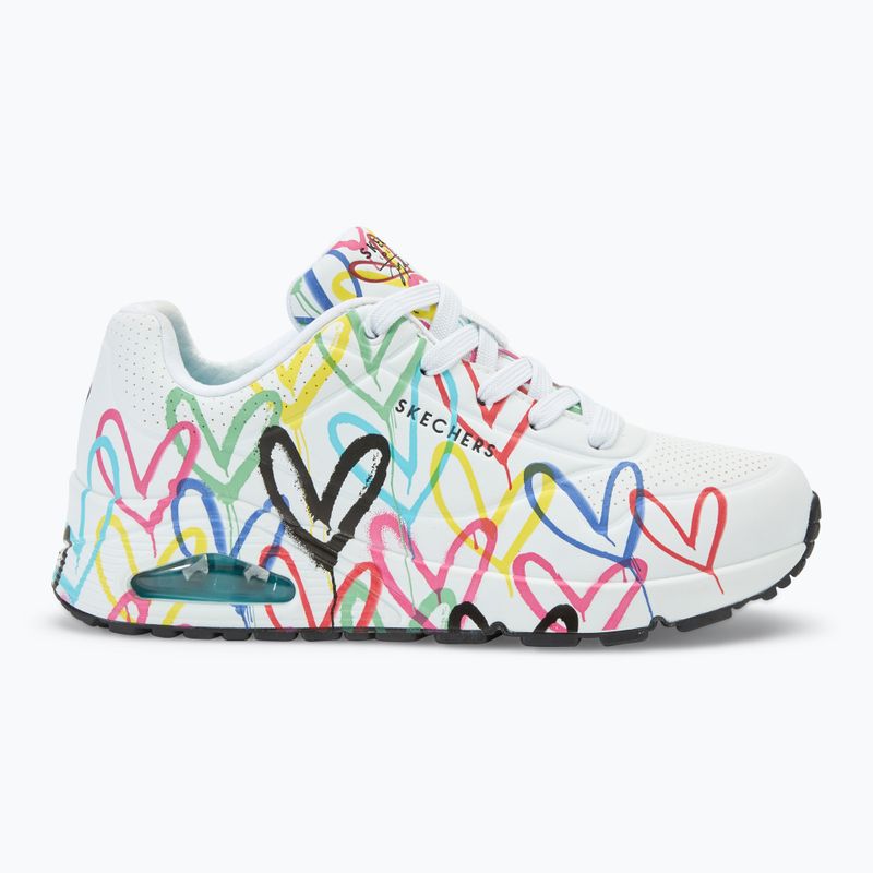 Dámske topánky SKECHERS JGoldcrown Uno Spread The Love white/multicolor 2