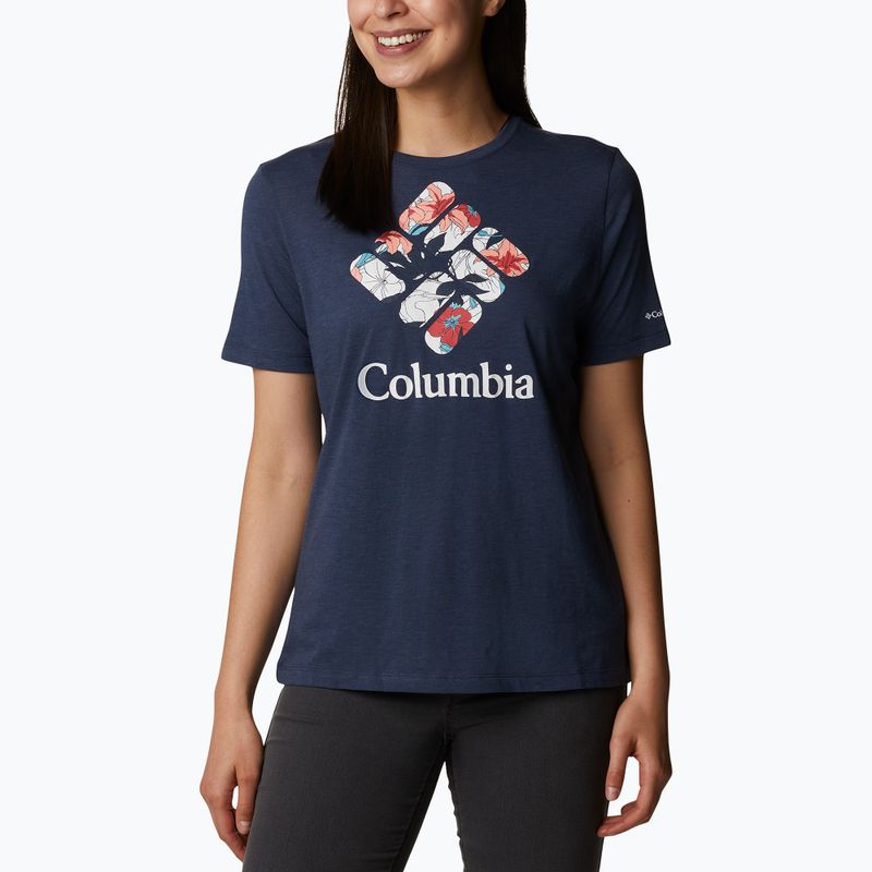 Columbia Bluebird Day Relaxed dámske trekové tričko námornícka modrá 1934002