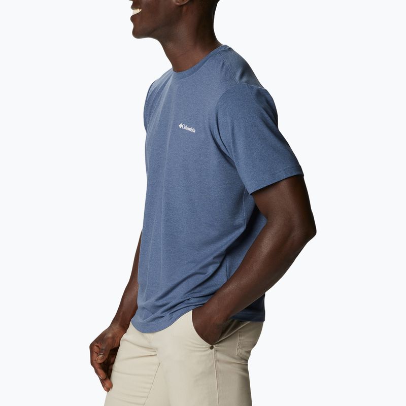 Pánske tričko Columbia Tech Trail Graphic Tee blue 1930802