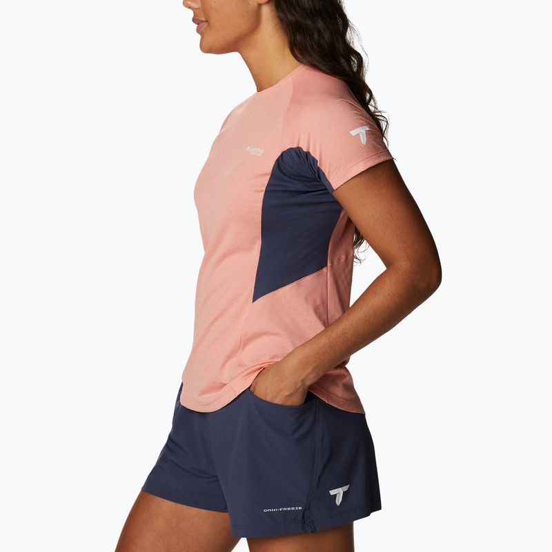 Columbia Titan Pass Ice dámske trekingové tričko ružové 1991921 3