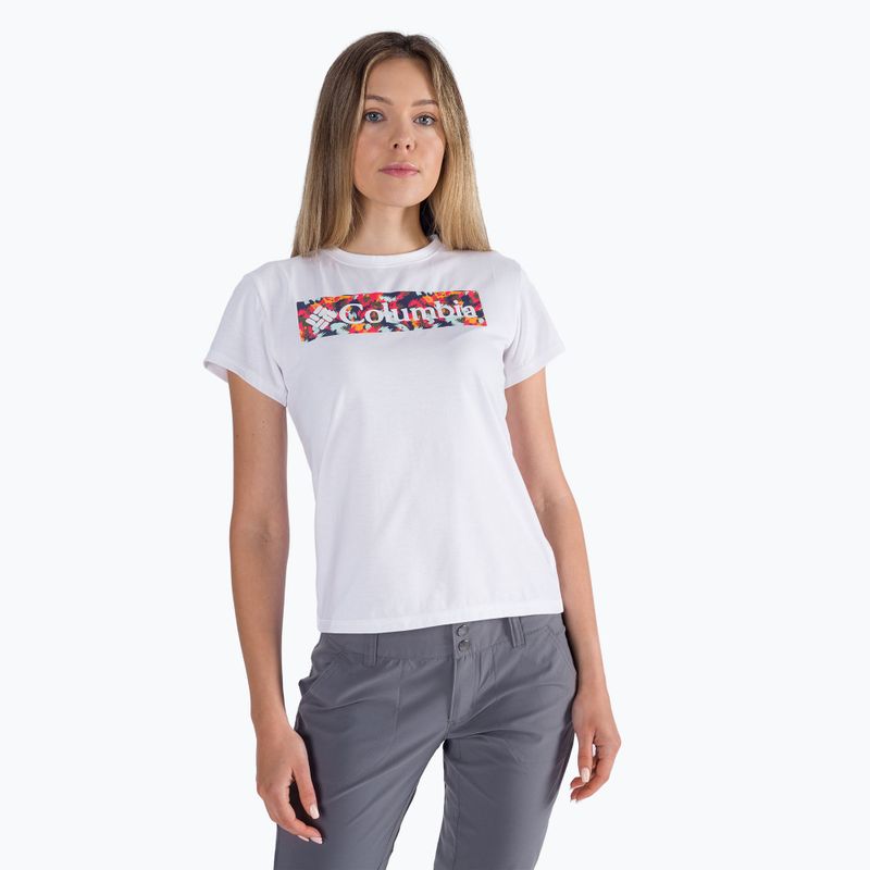 Dámske trekingové tričko Columbia Sun Trek Graphic white 1931753