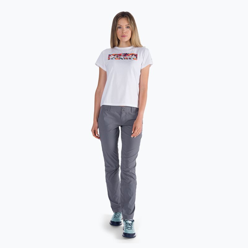 Dámske trekingové tričko Columbia Sun Trek Graphic white 1931753 2