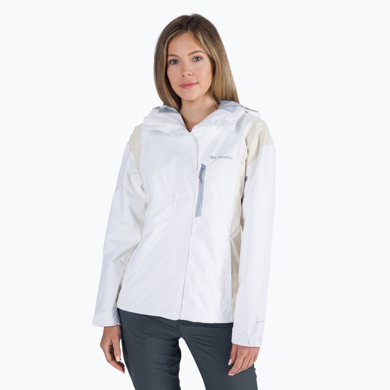 Columbia dámska bunda do dažďa Hikebound 100 white 1989253
