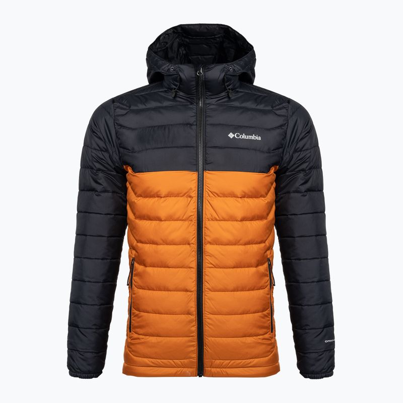 Pánska páperová bunda Columbia Powder Lite s kapucňou Orange/Black 1693931