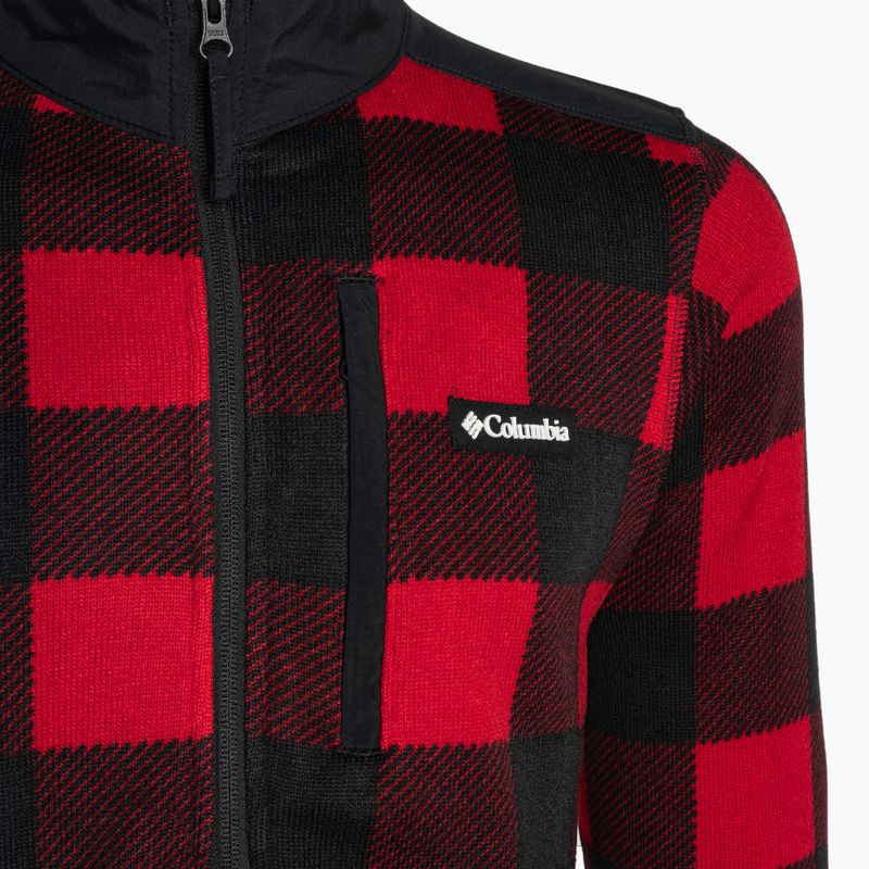 Pánska trekingová mikina Columbia Sweater Weather II Printed mountain red check print 7