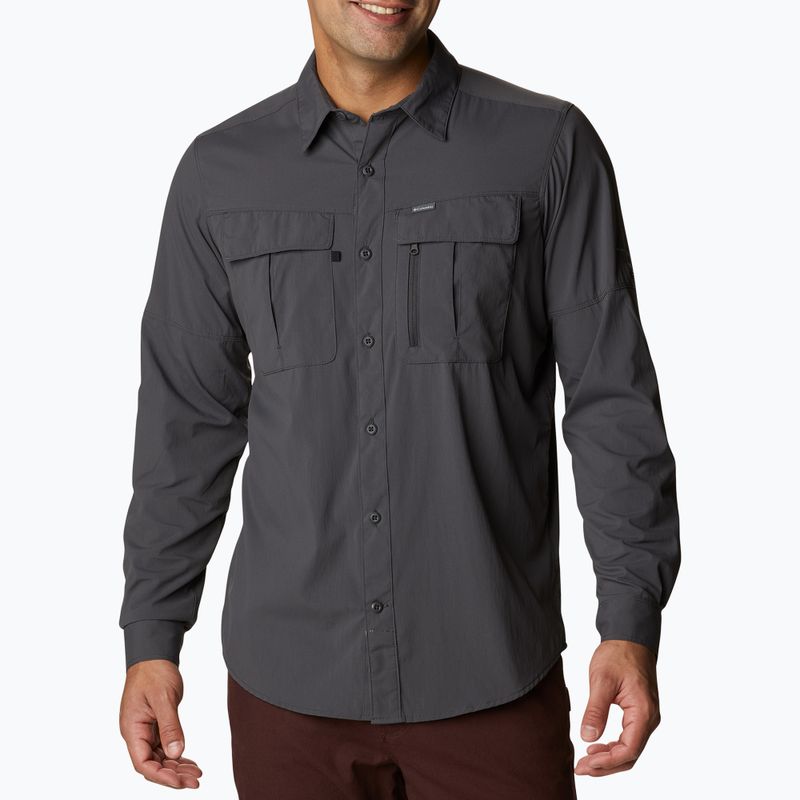 Columbia Newton Ridge II LS tmavo šedá pánska košeľa 2012971