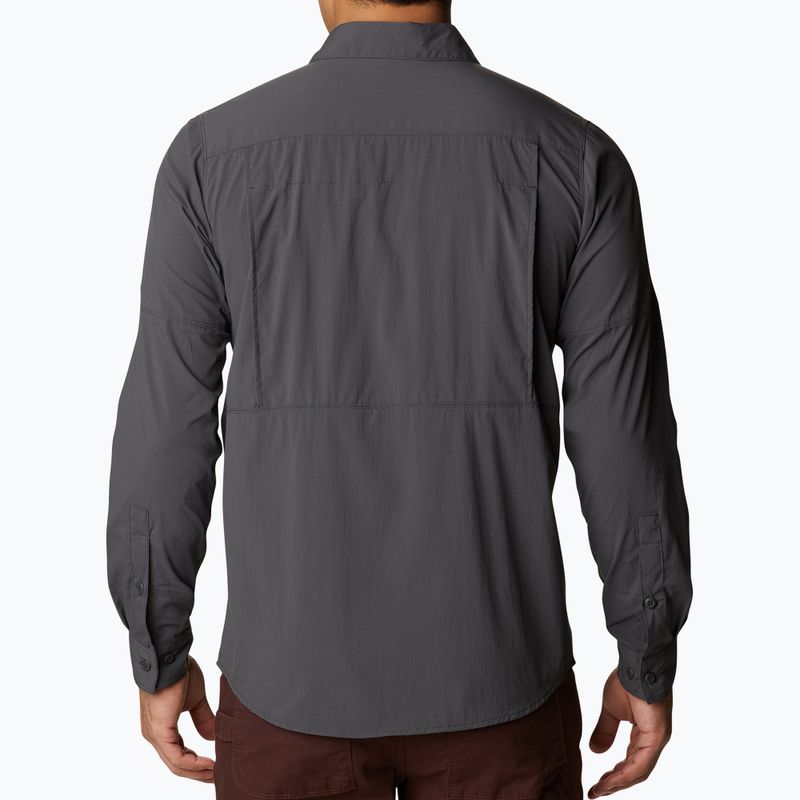 Columbia Newton Ridge II LS tmavo šedá pánska košeľa 2012971 2