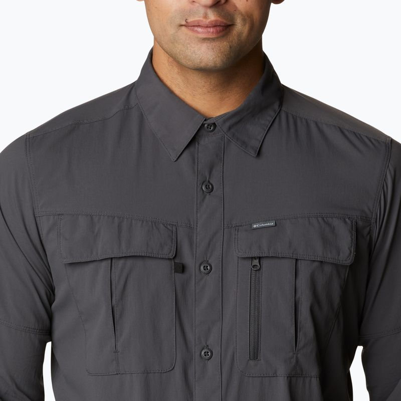 Columbia Newton Ridge II LS tmavo šedá pánska košeľa 2012971 4