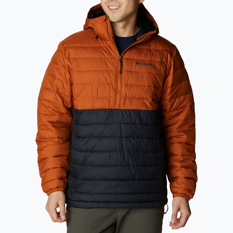 Columbia Powder Lite Anorak pánska páperová bunda oranžová a čierna 6