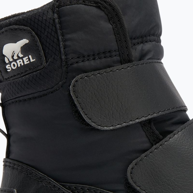 Sorel Whitney II Strap WP juniorské snehové topánky black/sea salt 13