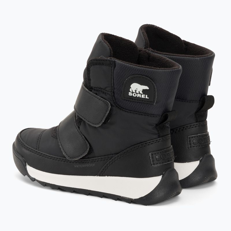 Sorel Whitney II Strap WP juniorské snehové topánky black/sea salt 3
