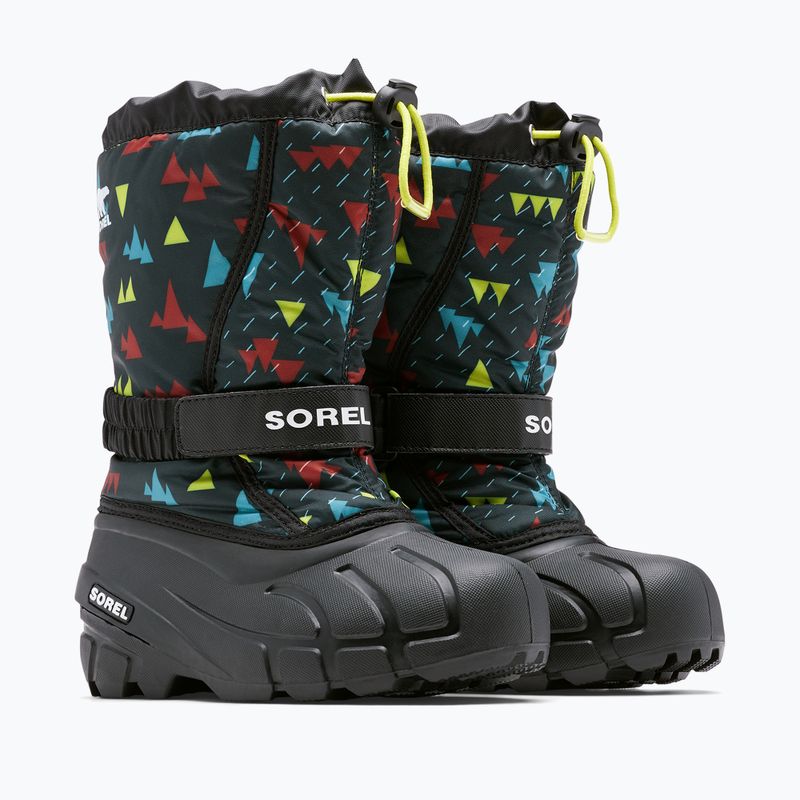 Detské snehule Sorel Flurry Print Boys black/black