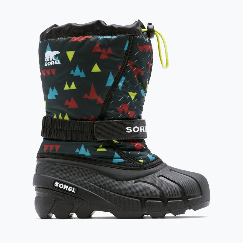Detské snehule Sorel Flurry Print Boys black/black 2