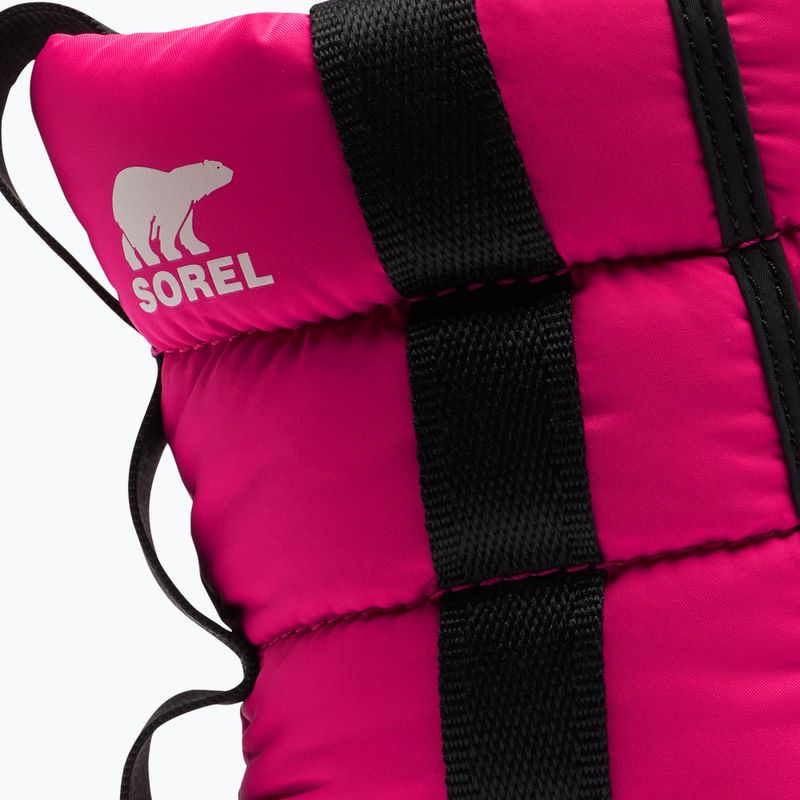 Sorel Outh Whitney II Puffy Mid juniorské snehové topánky cactus pink/black 13