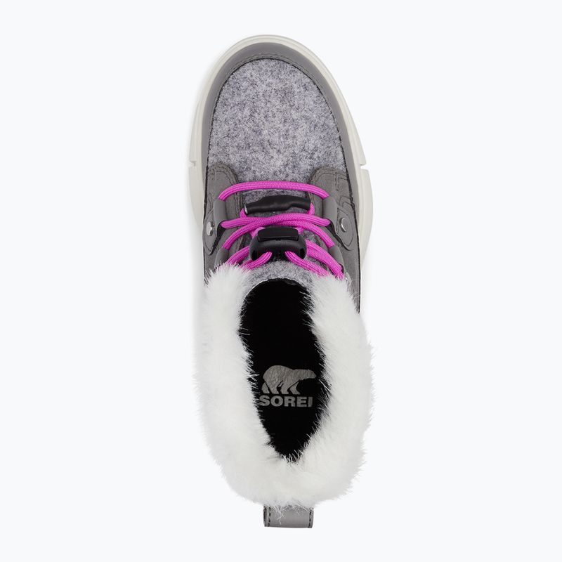 Sorel Sorel Explorer Lace quarry/bright lavender juniorské snehové topánky 11