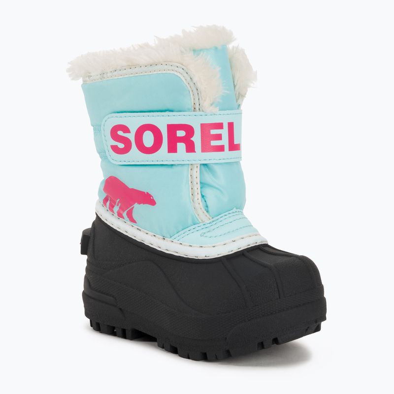 Detské snehové topánky Sorel Snow Commander ocean surf/cactus pink