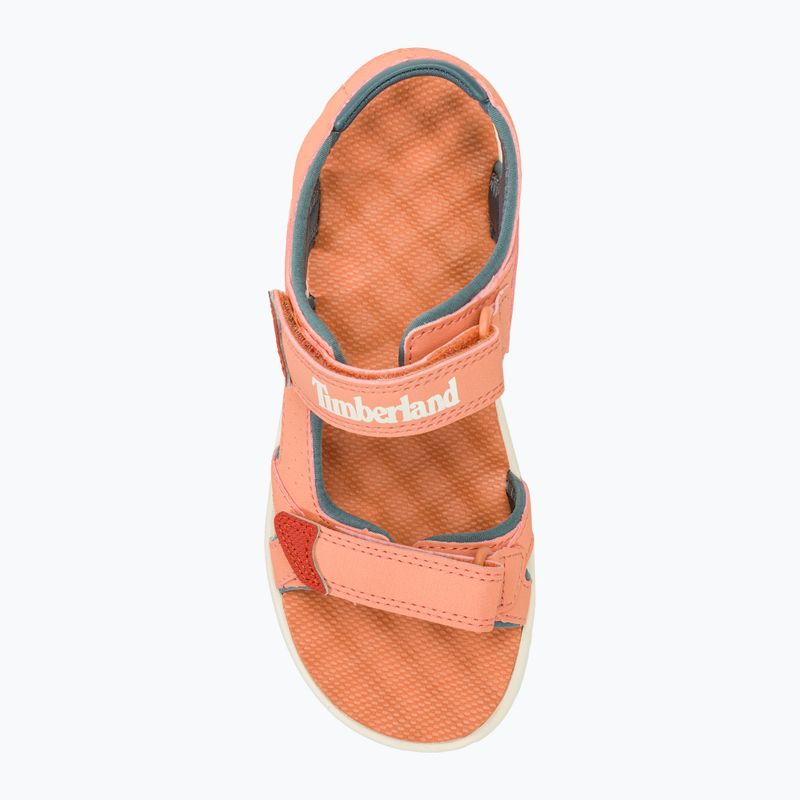 Timberland Perkins Row 2 Strap svetlo oranžové juniorské sandále 5