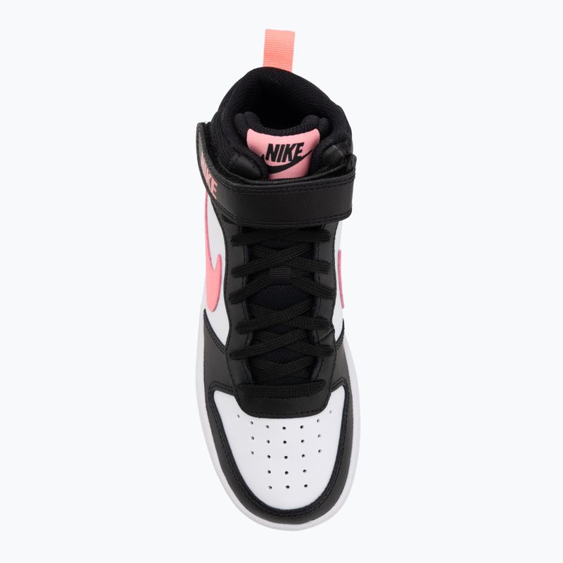 Detské topánky Nike Court Borough Mid 2 black/sunset pulse/white 5