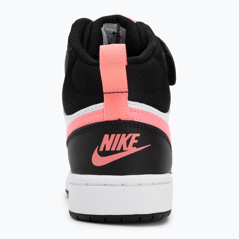Detské topánky Nike Court Borough Mid 2 black/sunset pulse/white 6