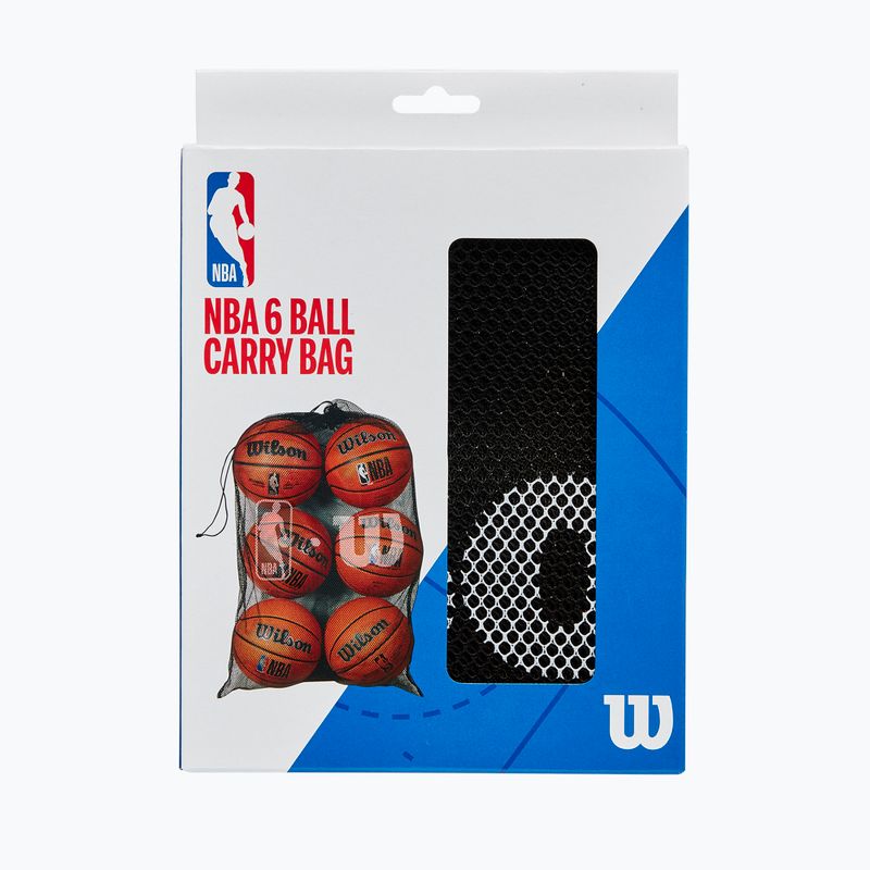 Vrecko Wilson NBA 6 Ball Mesh Carry bag black 2