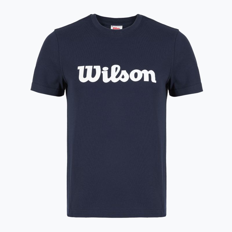 Dámske tenisové tričko Wilson Team Graphic Script W classic navy script