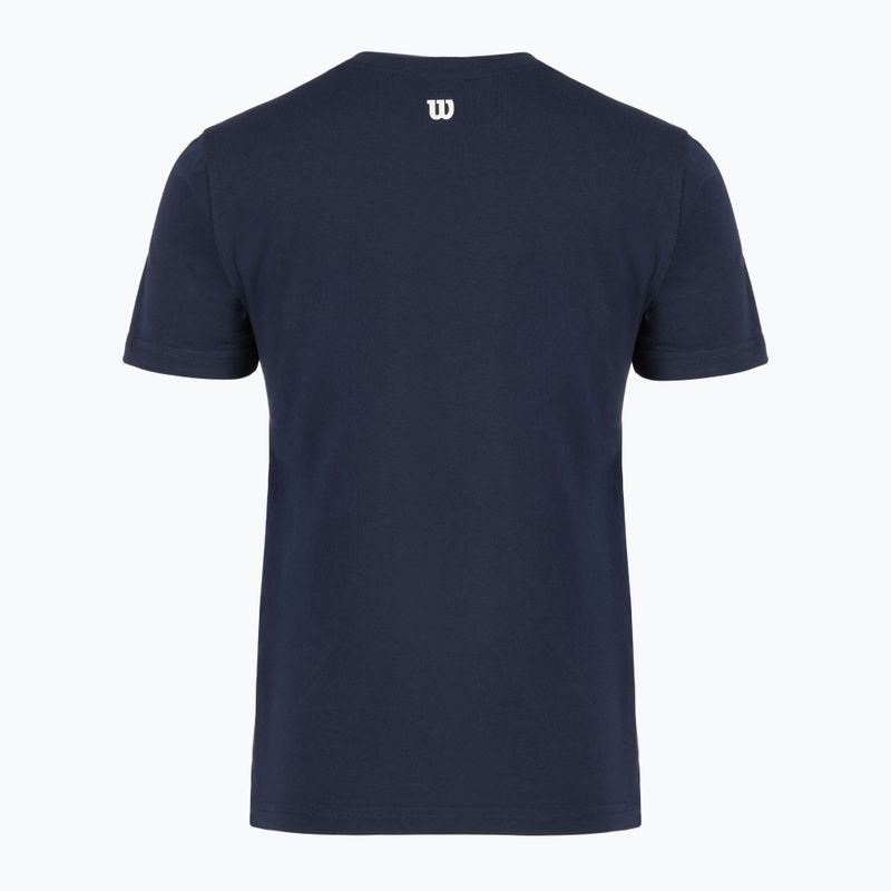 Dámske tenisové tričko Wilson Team Graphic Script W classic navy script 2