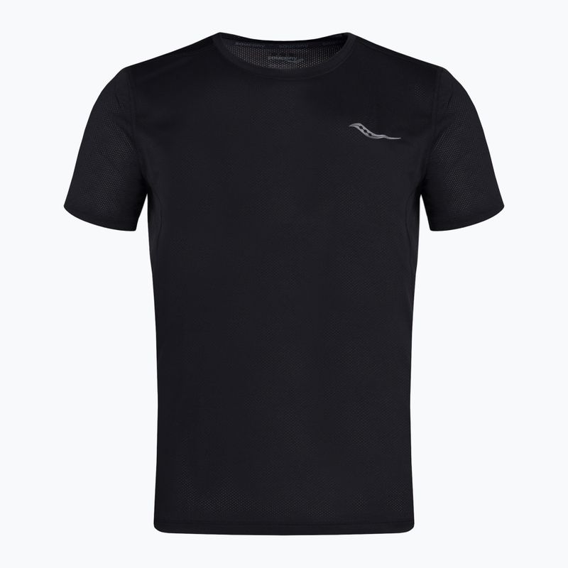 Pánske bežecké tričko Saucony Stopwatch black SAM800278-BK