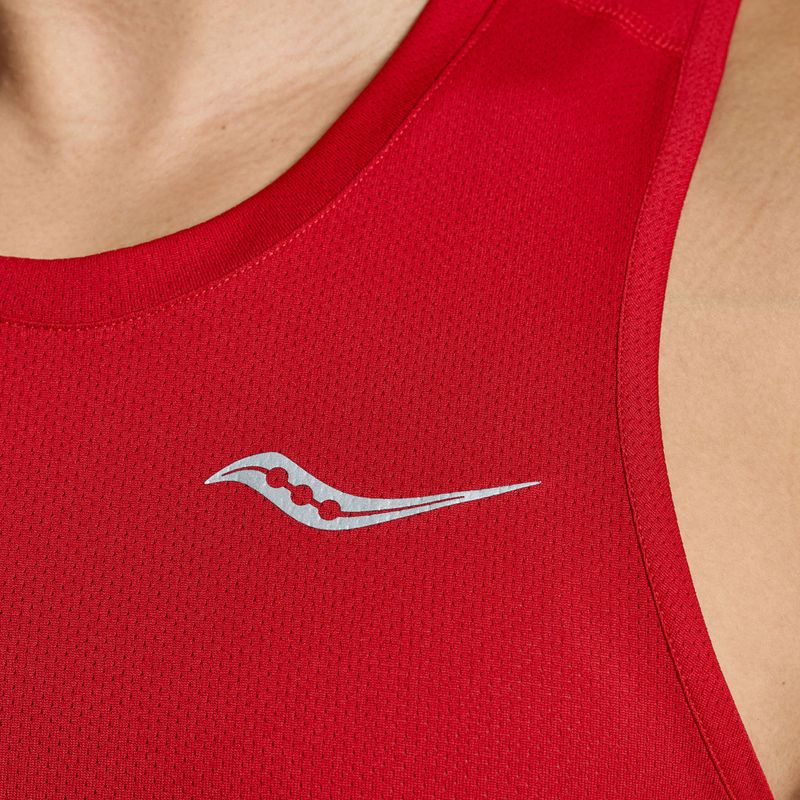 Pánske bežecké tričko Saucony Stopwatch Singlet červené SAM800277-PP 3