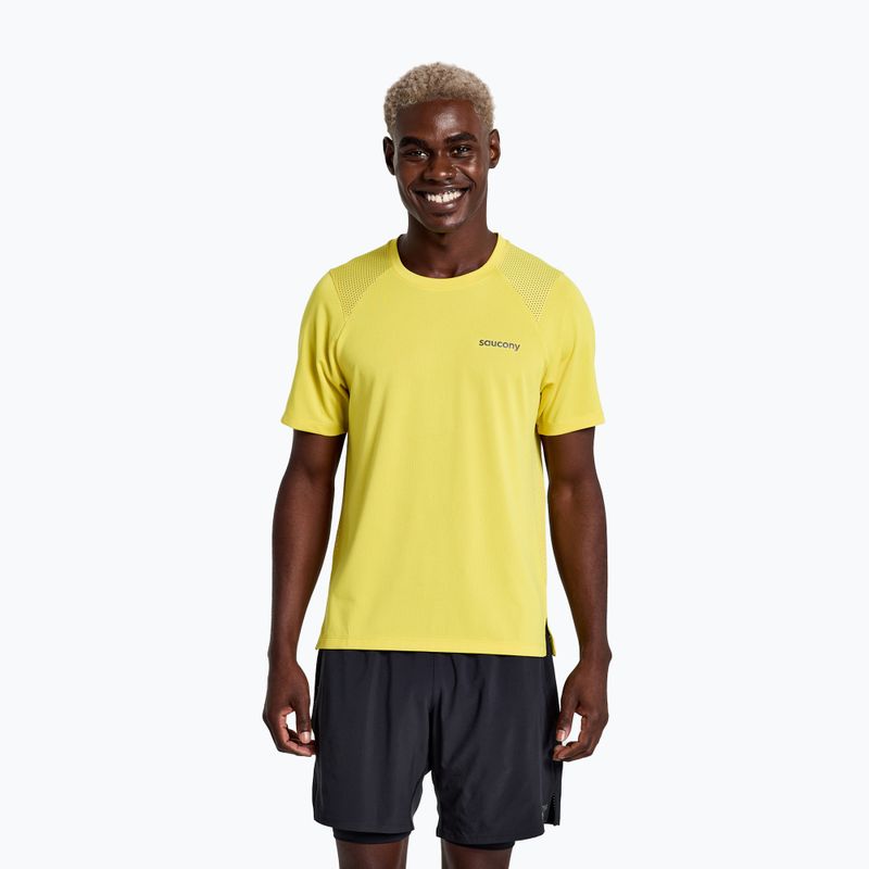 Pánske bežecké tričko Saucony Elevate yellow SAM800331-SL