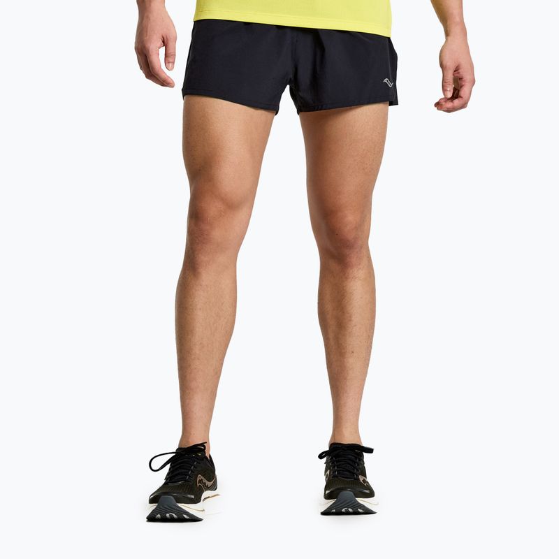 Pánske bežecké šortky Saucony Outpace 2,5" Split black SAM800326-BK