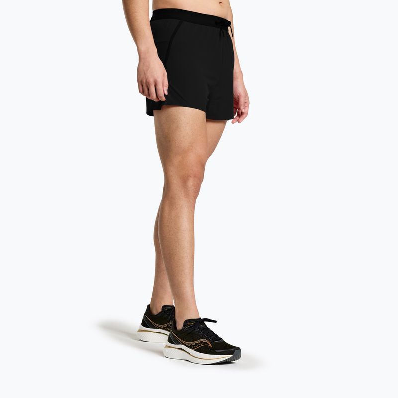 Pánske bežecké šortky Saucony Outpace 3" black 3